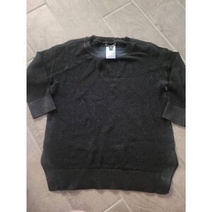 Tribal Sheer‎ Net Material Blouse Size XS Black Half Sleeve